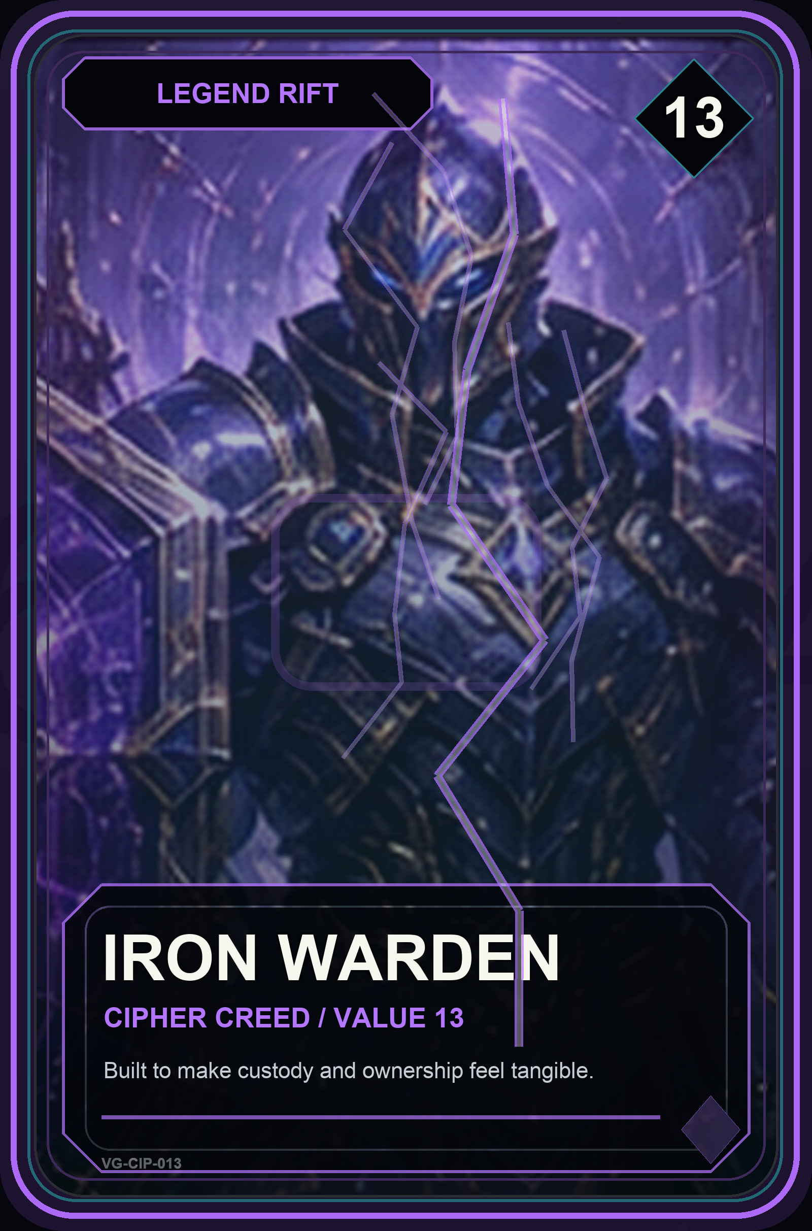 Iron Warden VaultGrail card art