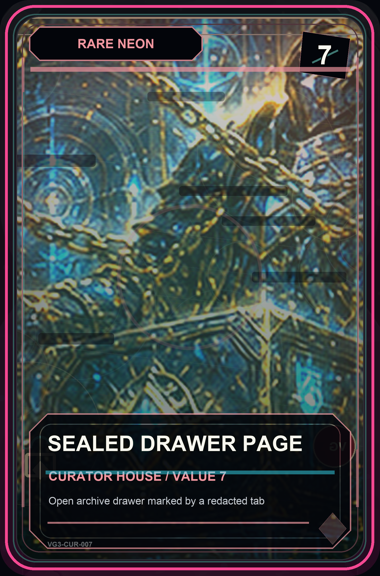 Sealed Drawer Page VaultGrail card art